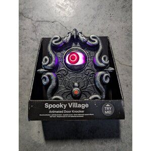 Spooky Village Animatronic Door Knocker Halloween Decor(New)